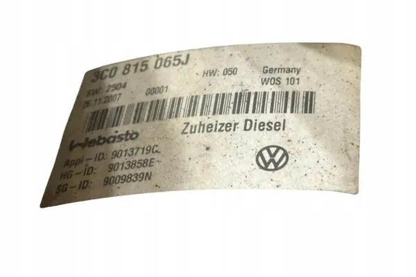 Chauffage Webasto OEM 3C0815065J pour VW Passat B7 image 7