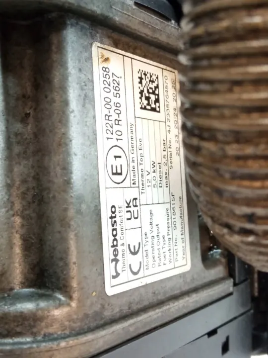 Aquecedor autônomo Webasto 9809034780 Citroen Jumpy III (2016-) OEM 5907911407728 image 5