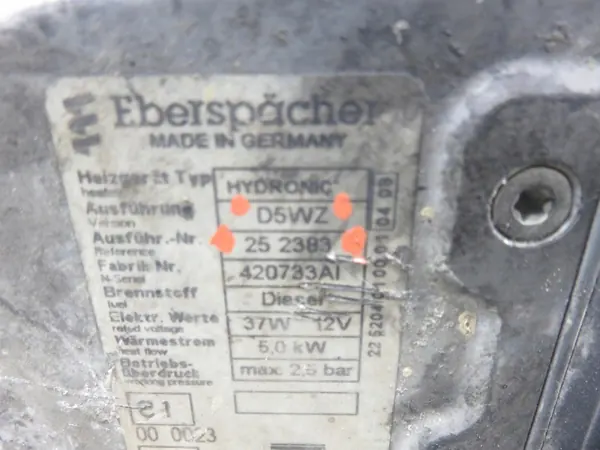 Käytetty Eberspaecher D5WZ Diesel-lämmitin - OEM 252383 image 4
