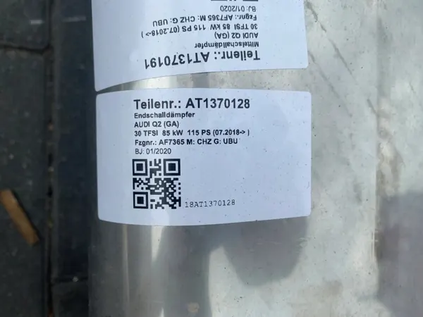 Silencieux Audi OE OEM 5Q0253211BA pour Q2 1.0TFSI image 7