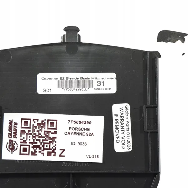 Porsche Cayenne 92A Keskikonsolin Peite OEM 7P5864299 image 10