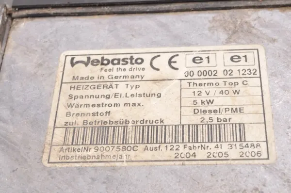 OEM 7L6819008C Webasto-lämmitys VW Touareg I 7L:lle image 4