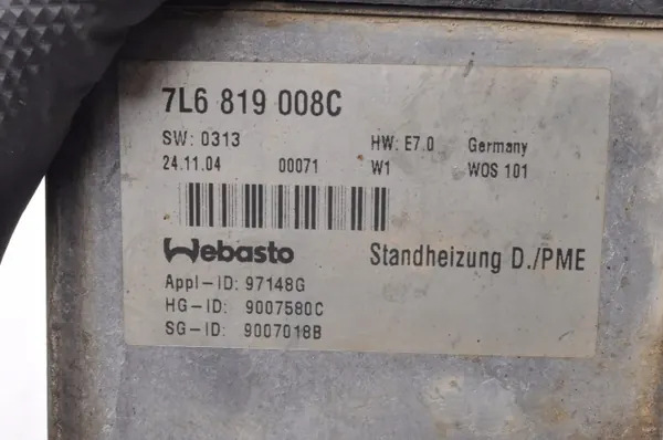 OEM 7L6819008C Webasto-lämmitys VW Touareg I 7L:lle image 6