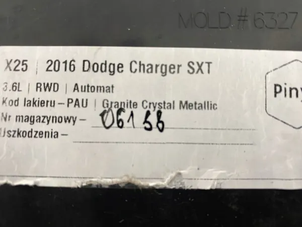OEM 68214812AA oikea jarruilmaputki Dodge Chargerille image 9