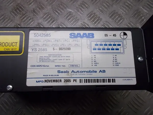 Saab 9-5 CD/DVD-vaihtaja OEM 5042585 - Käytetty image 3