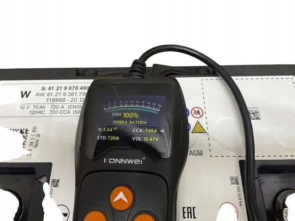 AGM-Batterie OEM 9878490 12V 70Ah 720A BMW image 6