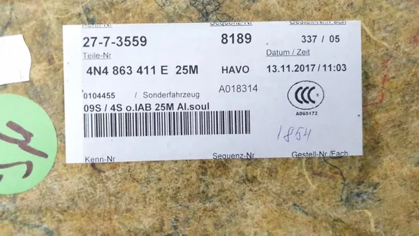 Étagère arrière Alcantara Audi OE d'occasion OEM 4n4863411e 2hi image 8
