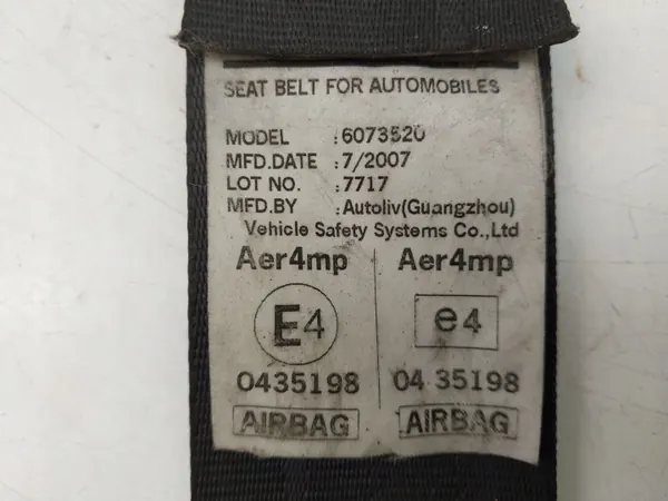 Bältesspännare vänster fram OEM 81850-SWW-E0 image 5