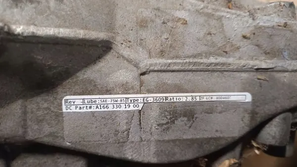 2015 Mercedes GLE Diff avant A1663301900 image 5
