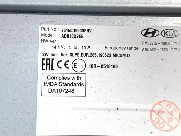 Multimediasoitin OEM 96160D9500FHV Kia Sportage IV image 4