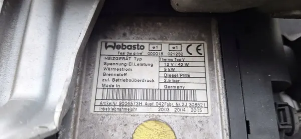 WEBASTO Parking Heater VW Touran Diesel 1K0815065J image 2