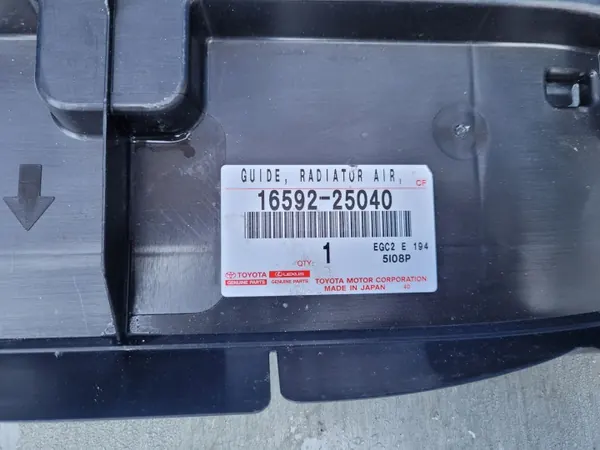 Cubierta Airbag Toyota OEM 16592-25040 Usado image 4