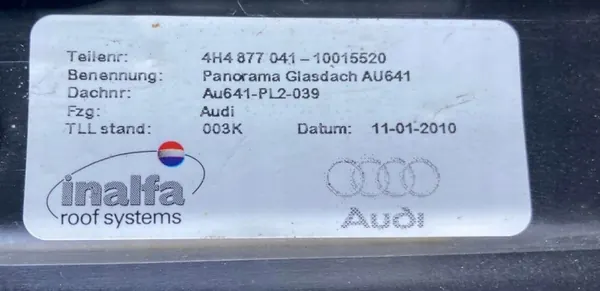 Audi A8 D4 Panoramadak OEM 4H4877041 Gebruikt image 3