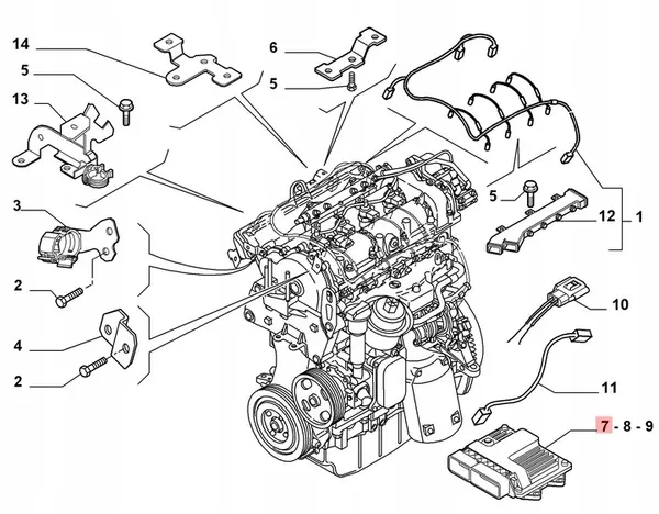 Ordinateur de moteur Fiat Grande Punto 1.3 JTD image 2