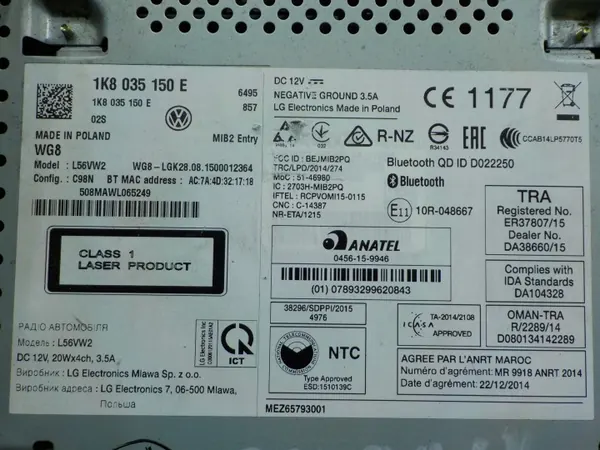 Radio GPS VW Caddy III OEM 1K8035150E Occasion image 6