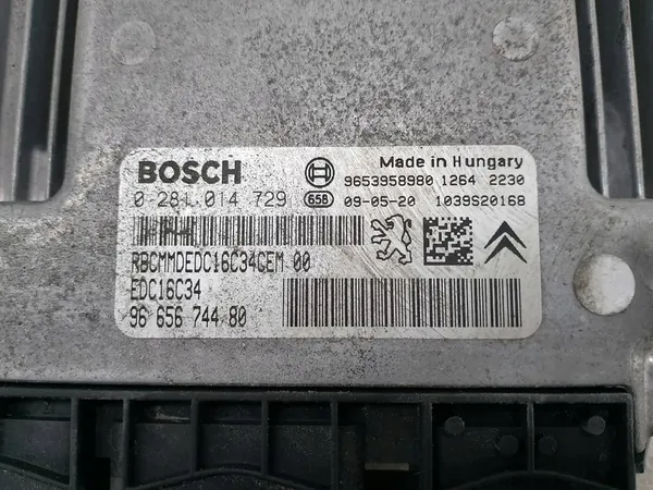 ECU CITROEN C4 PICASSO I 1.6 9665674480 BOSCH image 2