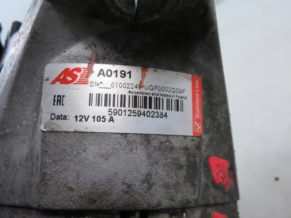 Vaihtovirtageneraattori Fiat Multipla 1.6 AS-PL A0191 image 6