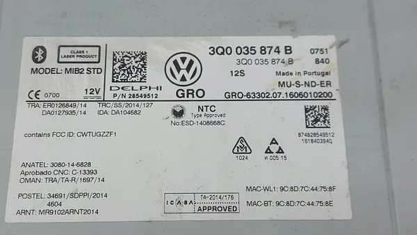 VW Golf VII 1.6 TDI Navigatielezer OEM 3Q0035874B image 8