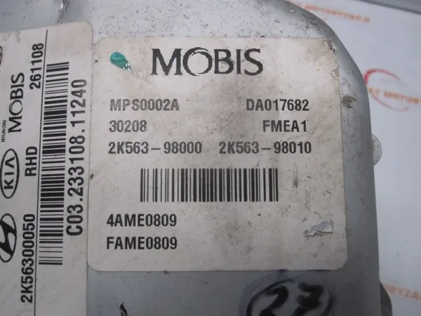 Ohjauspyörän akseli KIA SOUL I 09r OEM 2K563-98000 image 8