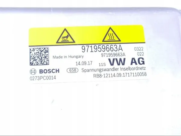 Transformador tensão Porsche OEM 971959663A Usado image 10