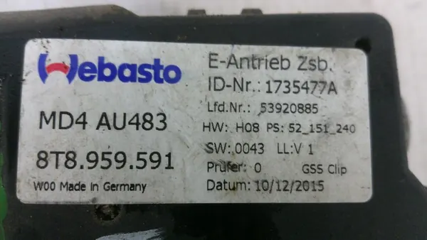Audi A5 8T Schiebedachmotor OEM 8T8959591 - Gebraucht image 3