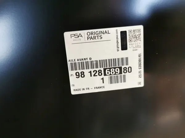 Fram Höger Skärm CITROEN C3 III 16-19 9812868980 image 8