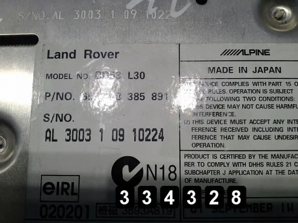 Changer CD Land Rover OEM AM-334328 - Occasion image 3