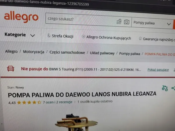 Cesto Bomba Combustível 1.5L Daewoo Lanos OEM image 6