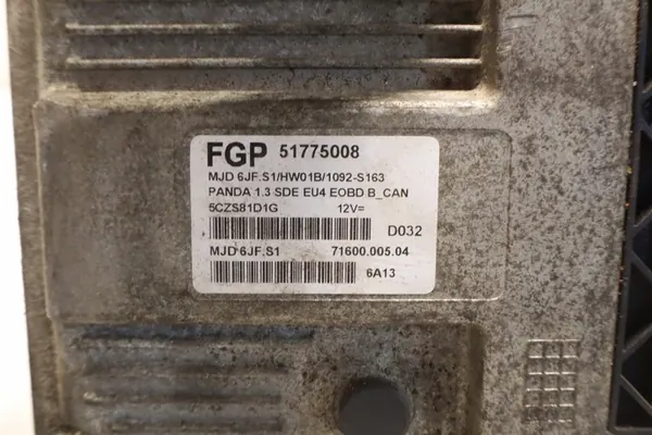Ordinateur de moteur FIAT PANDA II 1.3JTD 51775008 image 7