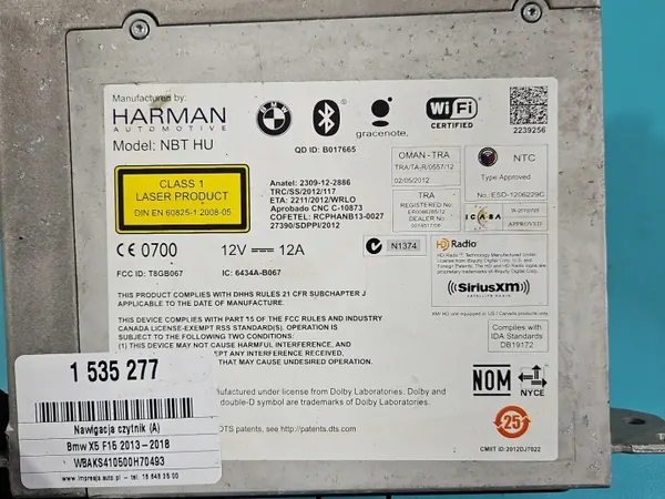 BMW X5 F15 Navigaationlukija OEM 9387558 2013-2018 image 9