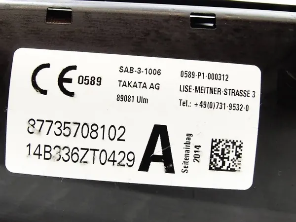 OEM 7357081 Almofada Airbag Banco Dianteiro Esquerdo BMW 5 GT image 6