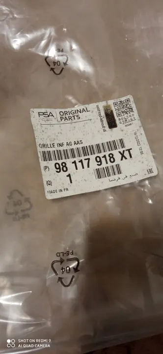 Rejilla de Parachoques Delantero Jumpy Spacetourer Zafira OEM 98117918XT image 6