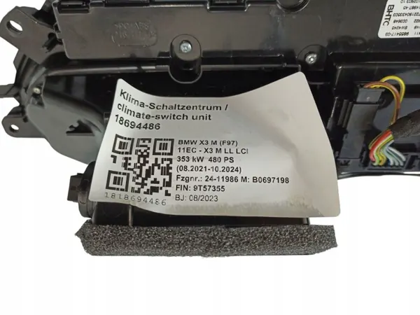 BMW X3M F97 ilmastointipaneeli OEM 64119855417 image 3