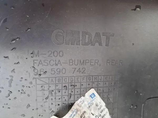 Parachoques trasero CHEVROLET SPARK DAEWOO MATIZ M200 OEM 96590742 image 5