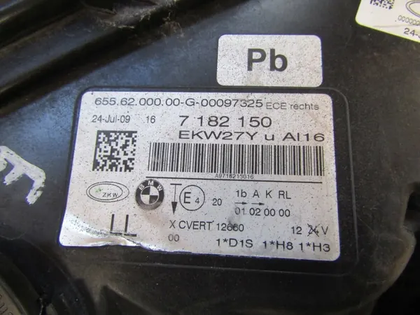 Farol dianteiro BMW 7 Série Xenon Direito 08-12 OEM 7182150 image 7
