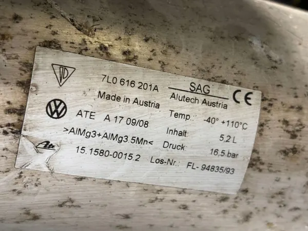 Lufttank OEM 7L0616201A för Audi Q7 3.0L Diesel image 5