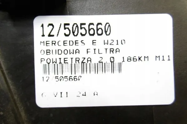 MERCEDES W210 Ilmansuodattimen Kotelo 2.0 A6040940504 image 8