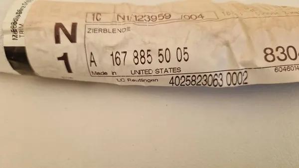 Mercedes GLE W167 Front Bumper Grille A1678855005 image 3