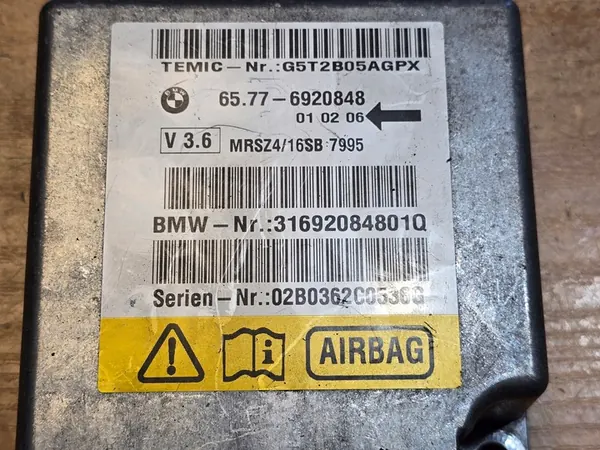 AIRBAG-SENSORIMODUULI BMW E39 6920848 image 2
