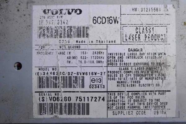 Gebruikte Volvo CD-wisselaar OEM 31215564 voor C30 image 6