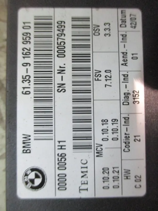 Module siège avant droit BMW 5 E60 E61 OEM 9162959 image 4