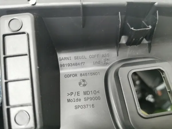 Takavyön suojus OEM 9819348477 Peugeot 508 II:lle image 10