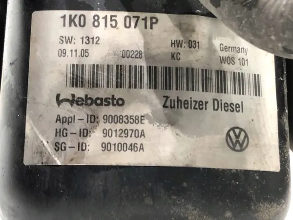 OEM LORK-327-17119 Webasto voor VW Touran 1.9 2003-2010 image 4