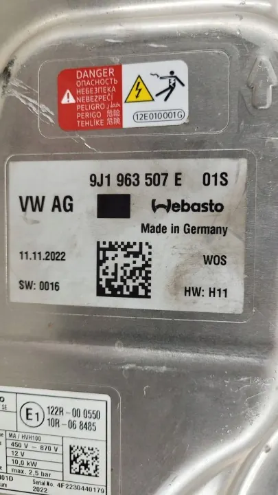 Chauffage stationnaire Webasto Porsche Taycan OEM 9J1963507E image 3