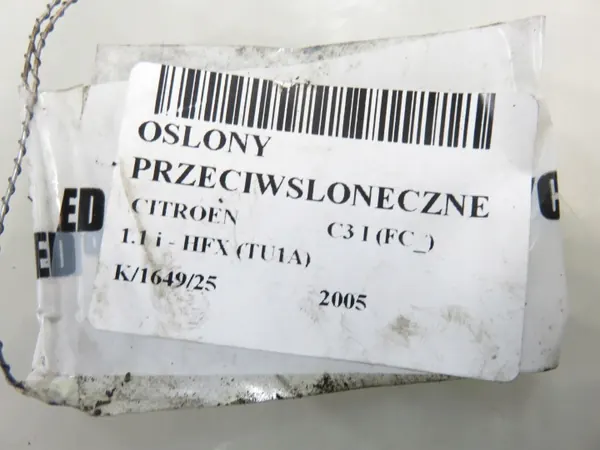 Visera solar OEM OSŁONY PRZECIWSŁONECZNE CITROEN C3 I image 6