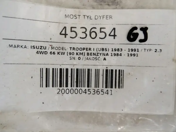 Achterdifferentieel OEM LORK-372-122122 Isuzu Trooper image 7