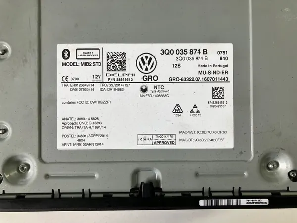 Leitor de cartão SD OEM 3Q0035874B para VW Passat B8 image 3