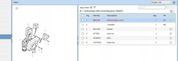TURBINE VOLVO V70 II (SW) 36051121 24832633 2.4L image 6
