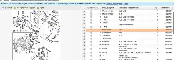 Saab 9-5 1998 Bromsservopump image 5