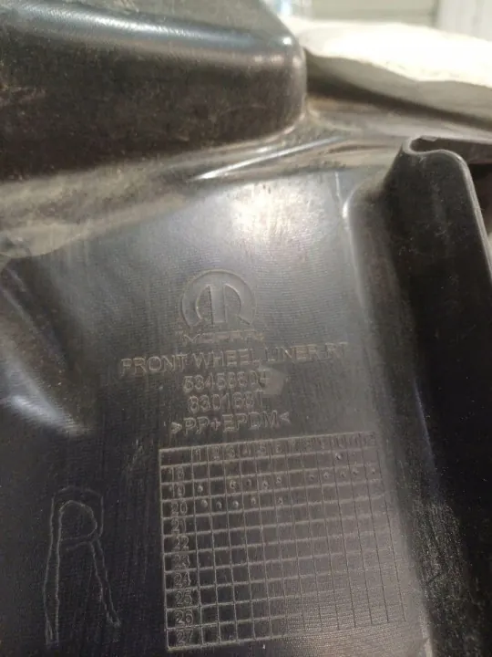 Vorderer rechter Kotflügel Jeep Compass OEM 53458804 image 3